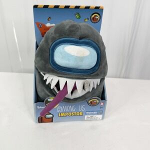 Among Us Impostor Plush Black Crewmate Bendable Tongue Toikido YuMe Walmart